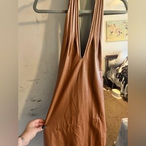 Cognant leather mini dress